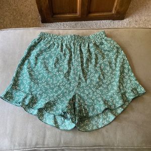 Green shorts with Deisy’s. ROMWE WOMENS large shorts